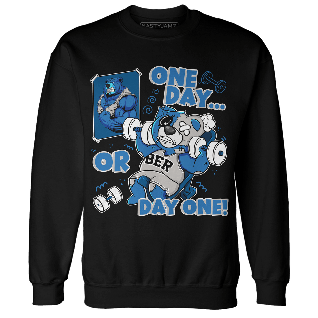 Industrial Blue 4s Sweatshirt Match BER Gymmer - NastyJamz