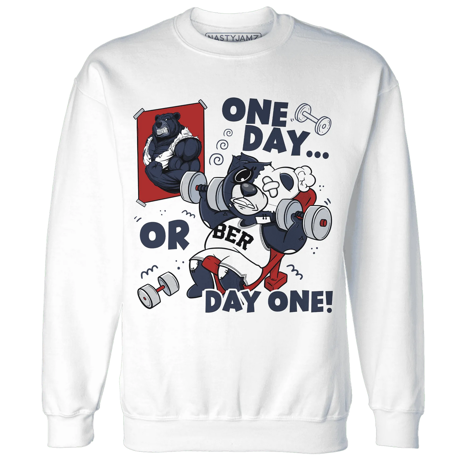 White-Navy-6s-Sweatshirt-Match-BER-Gymmer