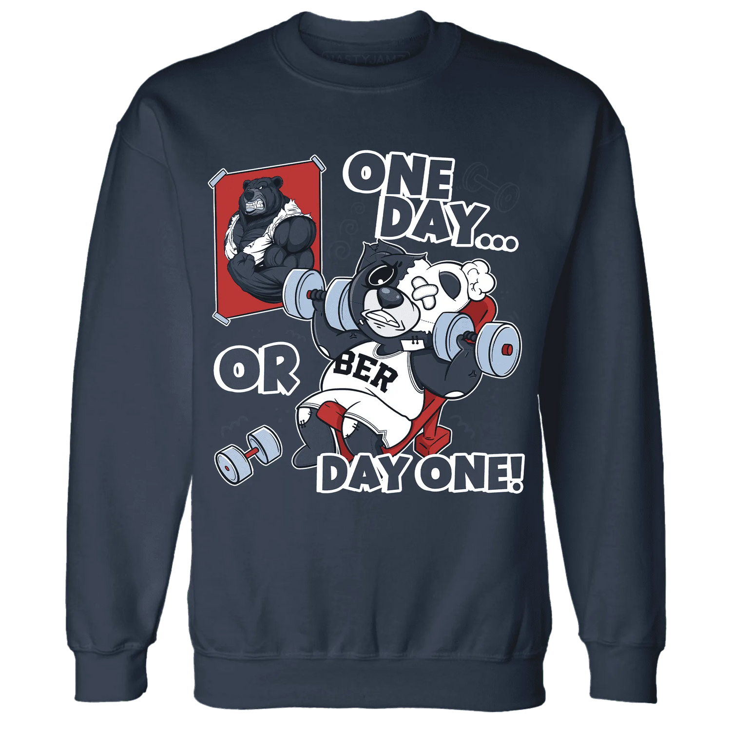 White-Navy-6s-Sweatshirt-Match-BER-Gymmer