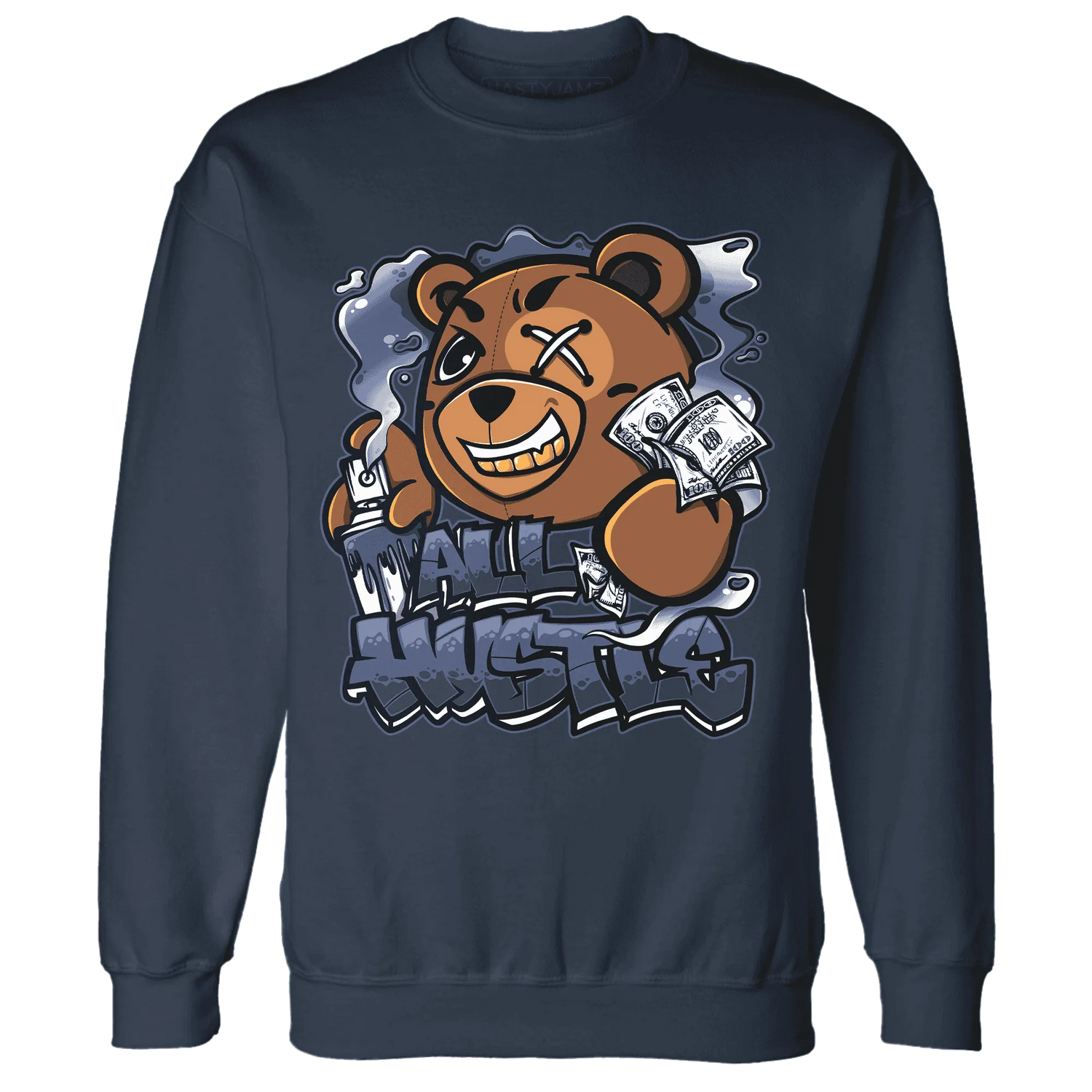 Low-Diffused-Blue-11s-Sweatshirt-Match-BER-Hustle-All-Day