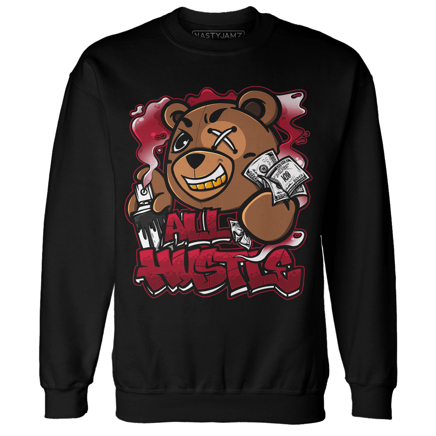 Retro Red Taxi 12s Sweatshirt Match BER Hustle All Day - NastyJamz