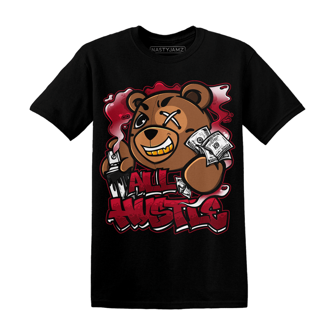 Retro Red Taxi 12s T Shirt Match BER Hustle All Day - NastyJamz