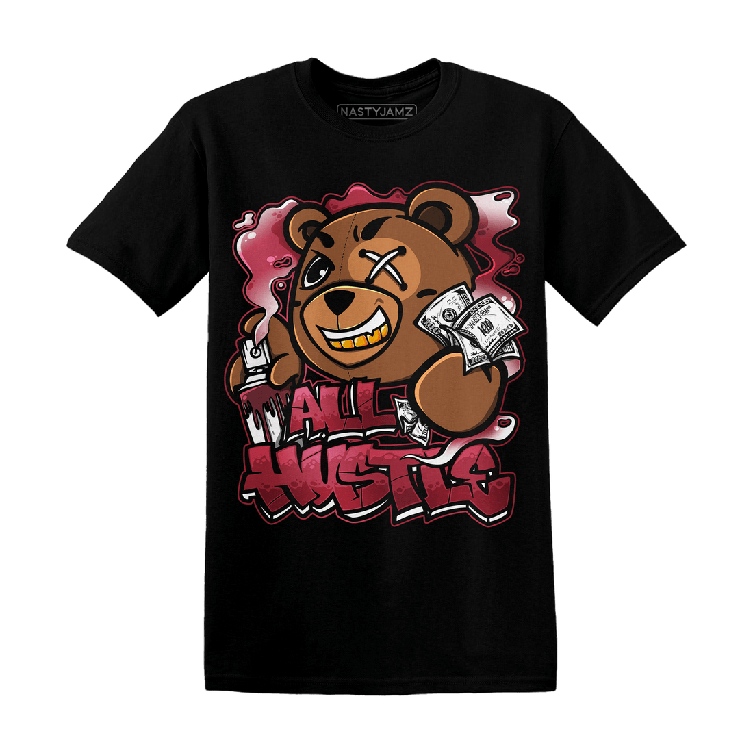 High 85 Metallic Burgundy 1s T Shirt Match BER Hustle All Day - NastyJamz