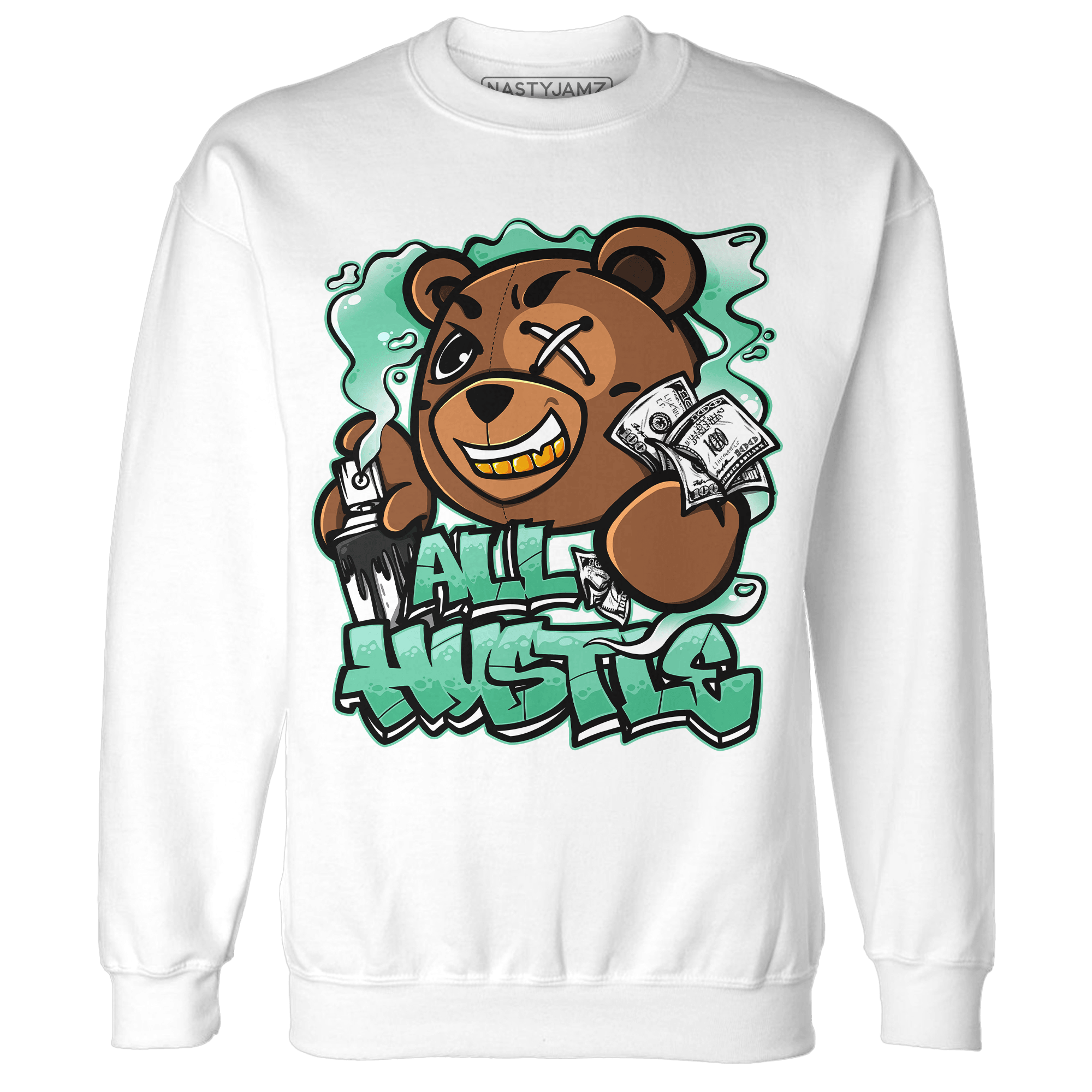 High OG Green Glow 1s Sweatshirt Match BER Hustle All Day - NastyJamz