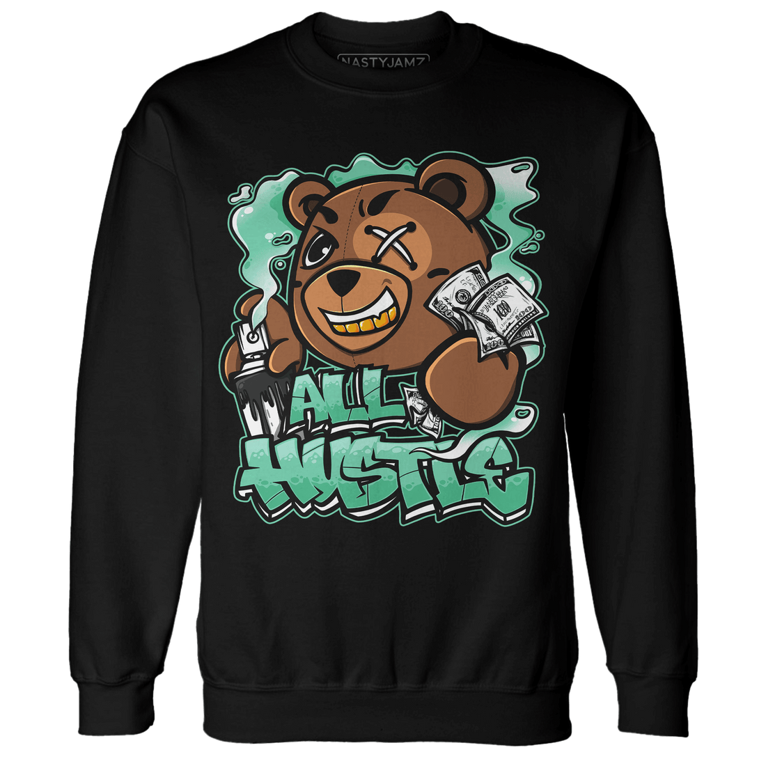 High OG Green Glow 1s Sweatshirt Match BER Hustle All Day - NastyJamz