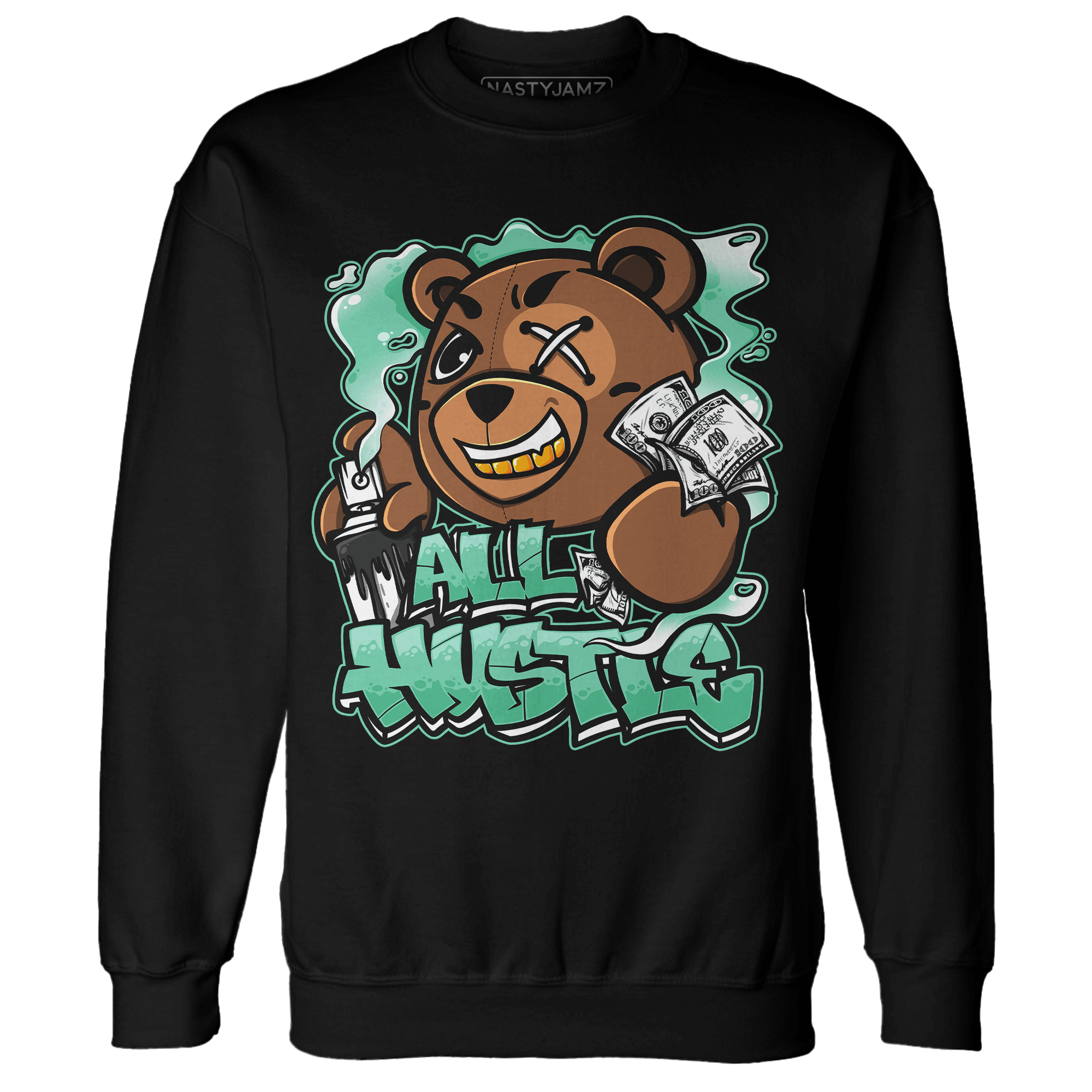 High OG Green Glow 1s Sweatshirt Match BER Hustle All Day - NastyJamz
