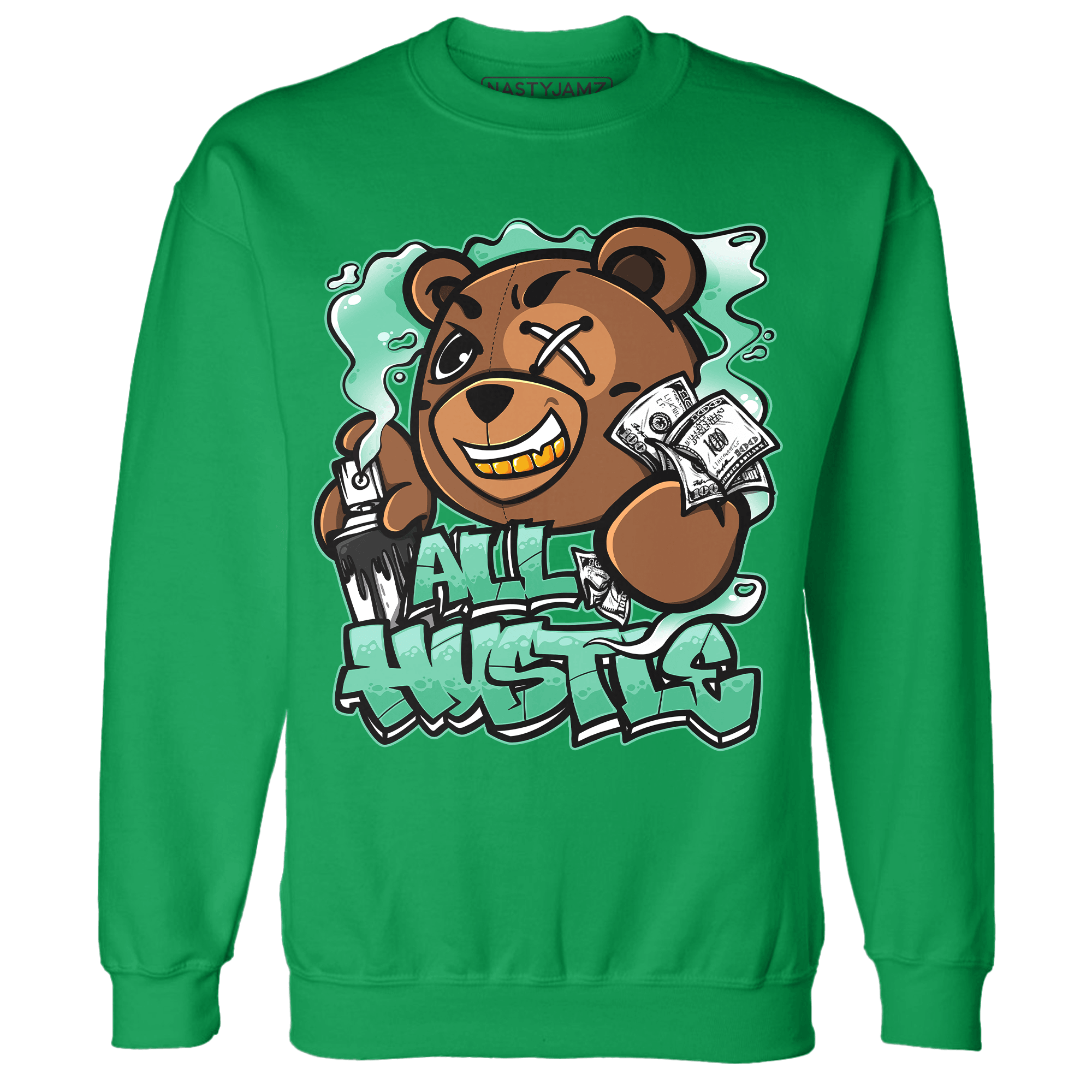 High OG Green Glow 1s Sweatshirt Match BER Hustle All Day - NastyJamz