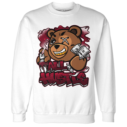 High White Team Red 1s Sweatshirt Match BER Hustle All Day - NastyJamz