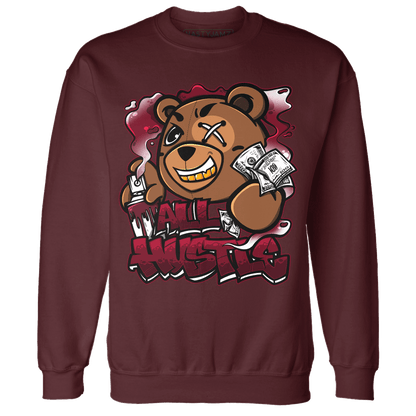 High White Team Red 1s Sweatshirt Match BER Hustle All Day - NastyJamz
