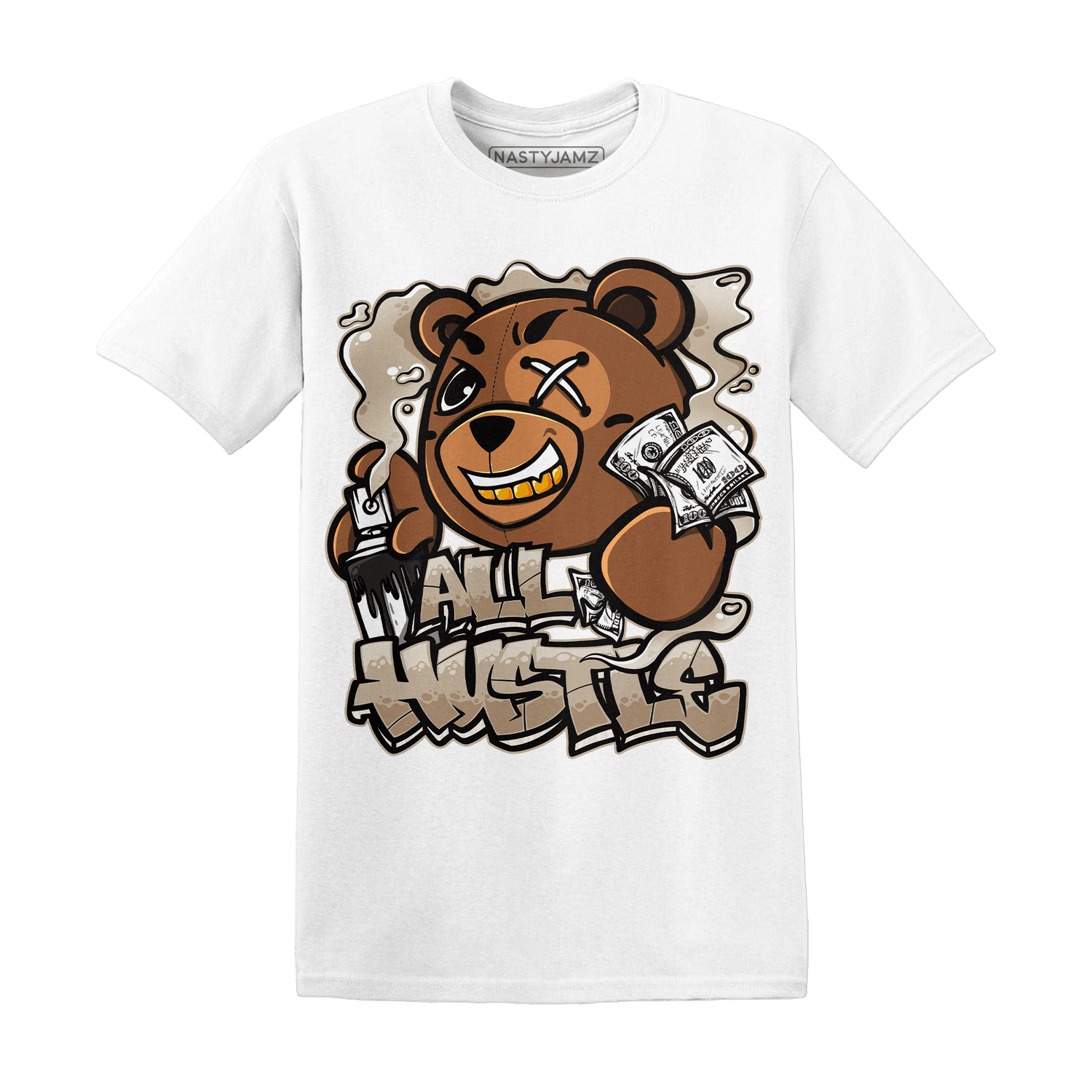 Latte 1s T Shirt Match BER Hustle All Day - NastyJamz