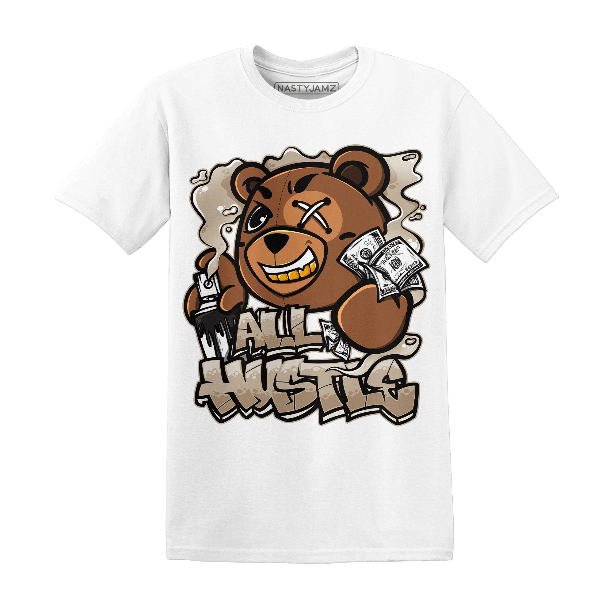 Latte 1s T Shirt Match BER Hustle All Day - NastyJamz