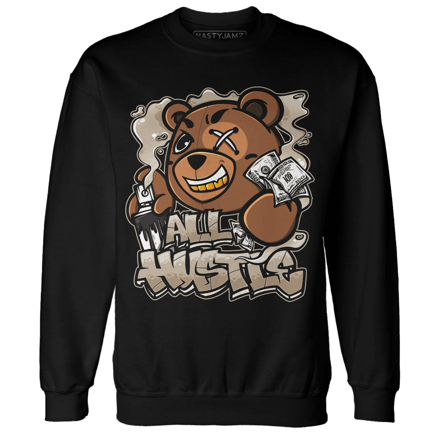 Latte 1s Sweatshirt Match BER Hustle All Day - NastyJamz