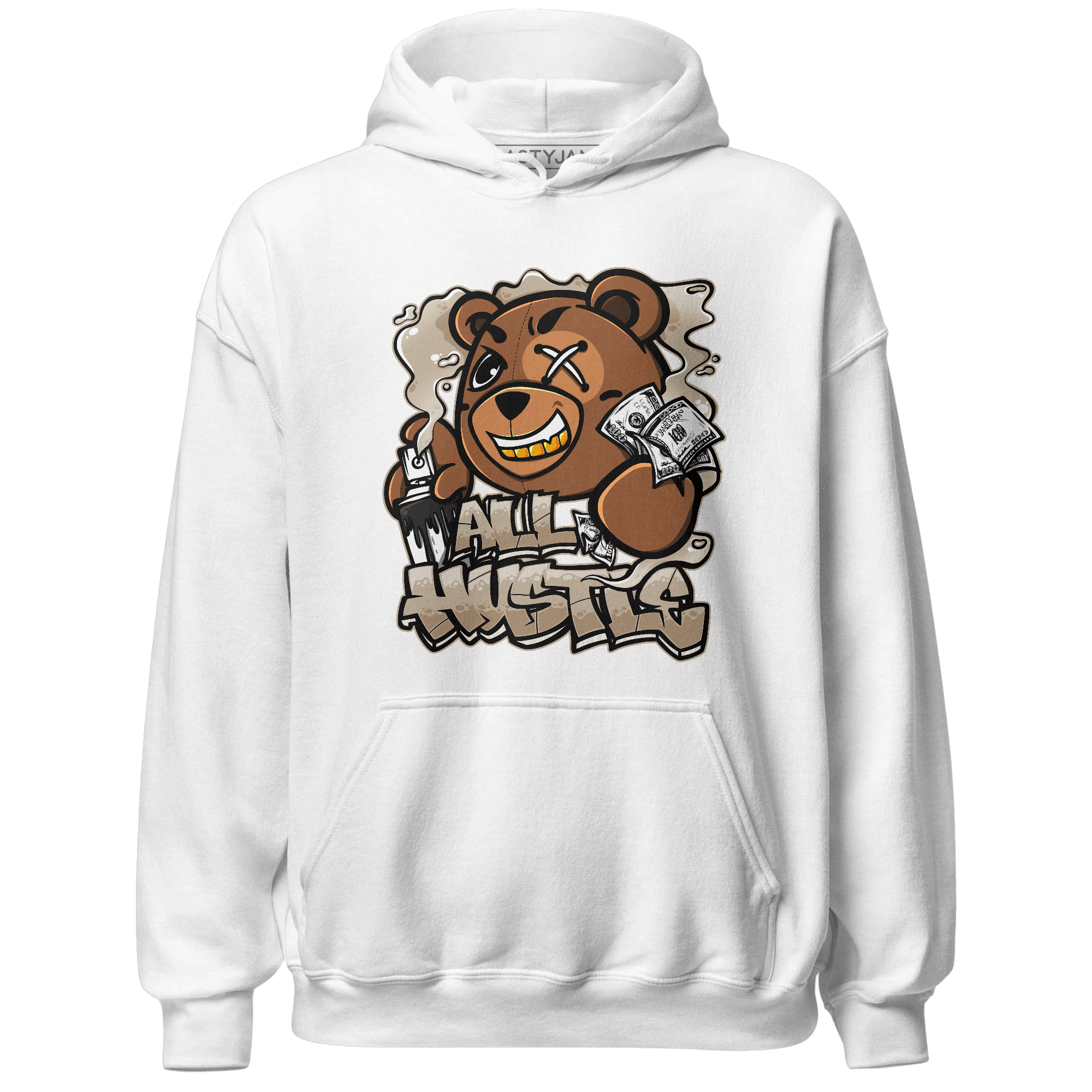 Latte 1s Hoodie Match BER Hustle All Day - NastyJamz