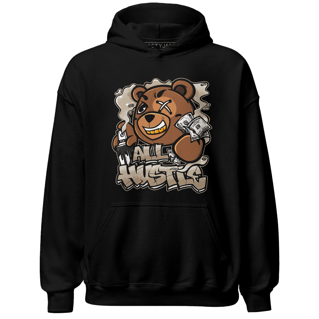 Latte 1s Hoodie Match BER Hustle All Day - NastyJamz