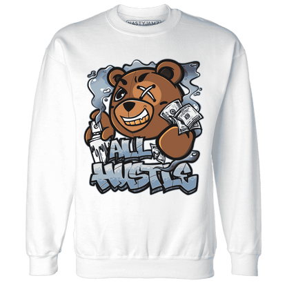 Mid Diffused Blue Grey 1s Sweatshirt Match BER Hustle All Day - NastyJamz