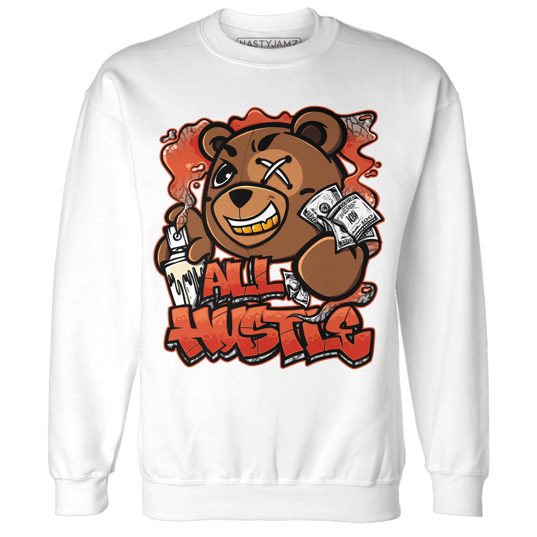 Georgia Peach 3s Sweatshirt Match BER Hustle All Day - NastyJamz
