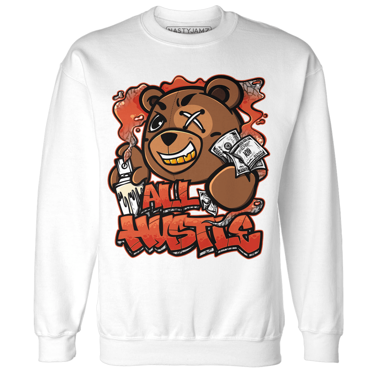 Georgia Peach 3s Sweatshirt Match BER Hustle All Day - NastyJamz