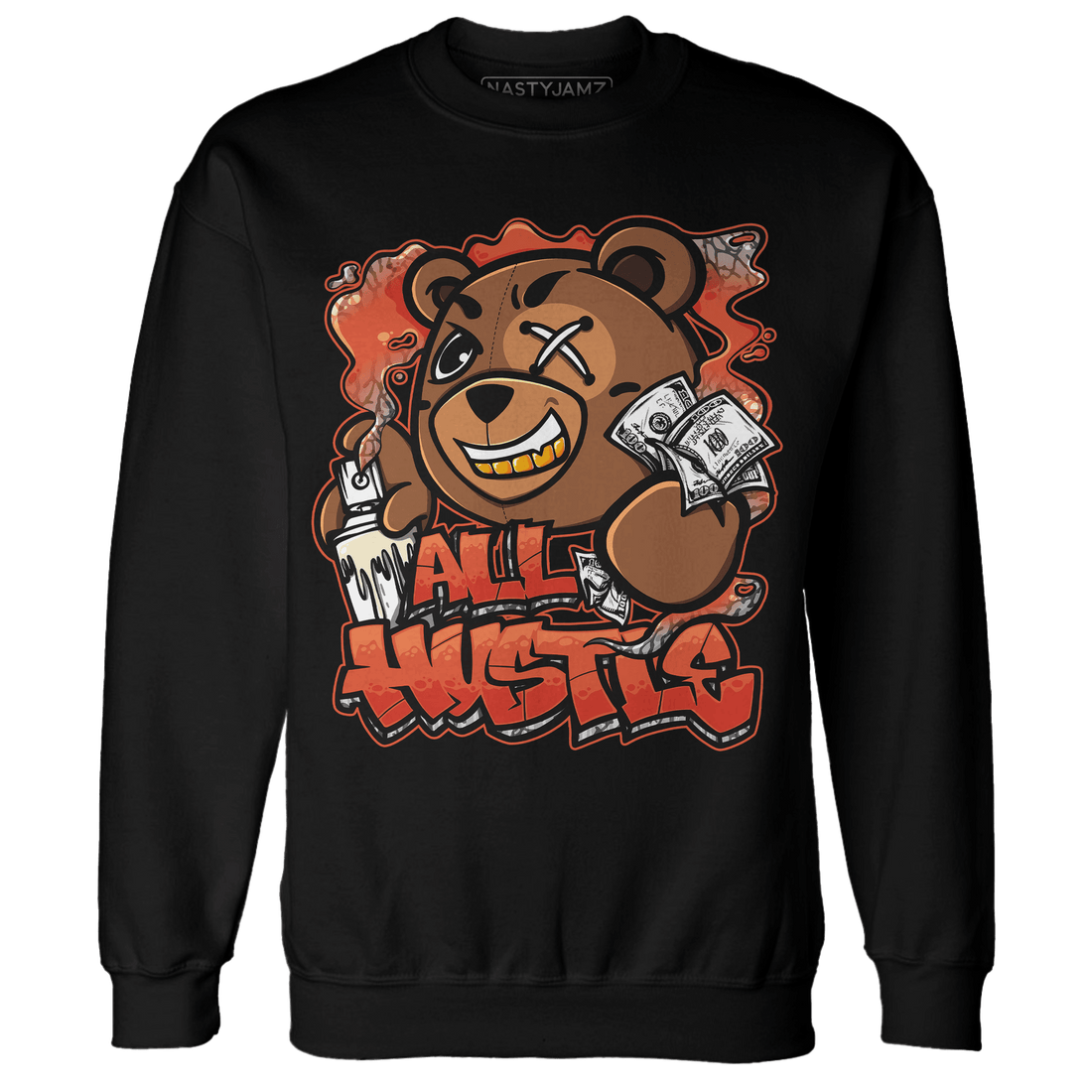 Georgia Peach 3s Sweatshirt Match BER Hustle All Day - NastyJamz