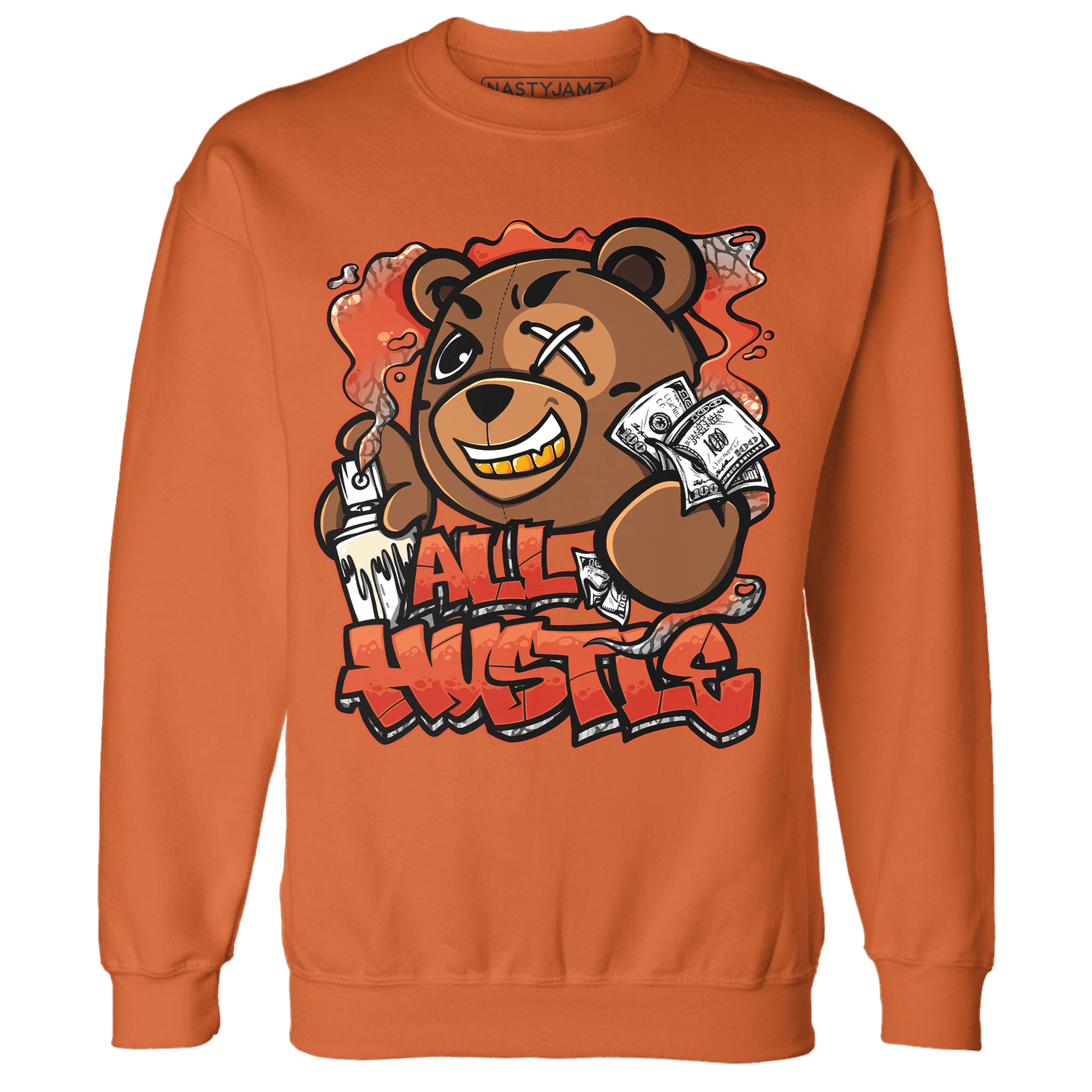 Georgia Peach 3s Sweatshirt Match BER Hustle All Day - NastyJamz