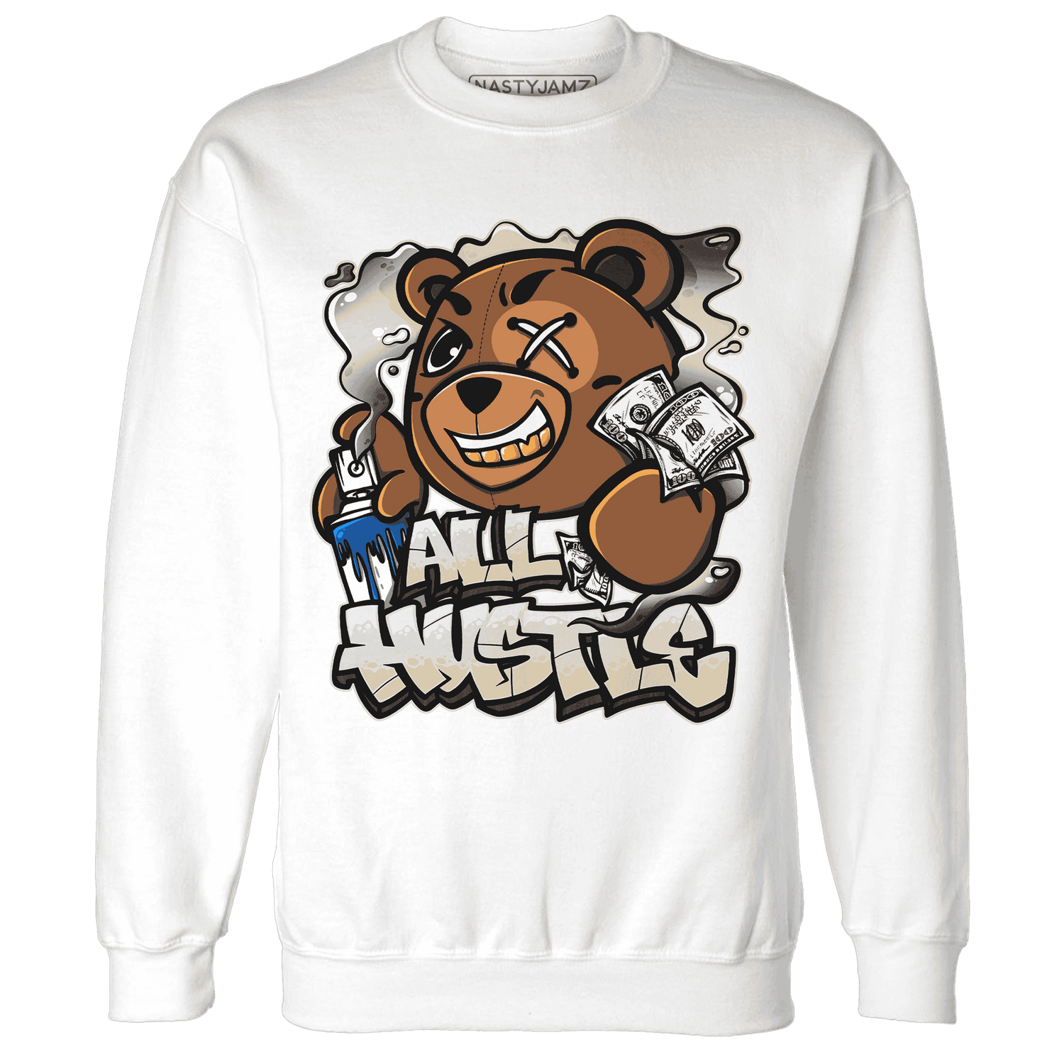 Quaiii 54 3s Sweatshirt Match BER Hustle All Day - NastyJamz