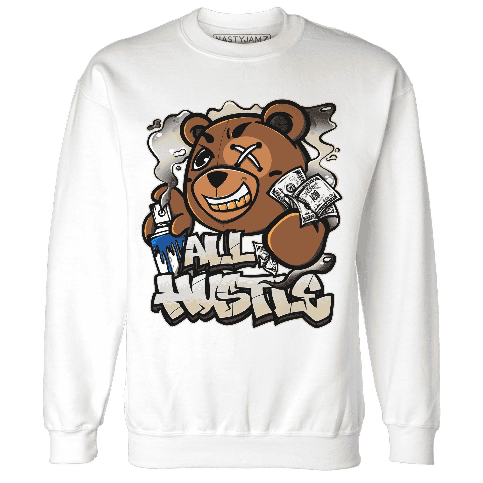 Quaiii 54 3s Sweatshirt Match BER Hustle All Day - NastyJamz