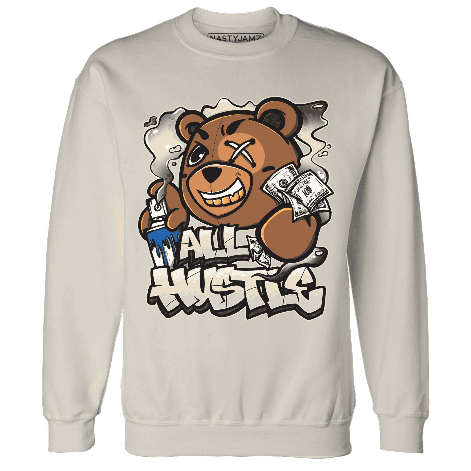 Quaiii 54 3s Sweatshirt Match BER Hustle All Day - NastyJamz
