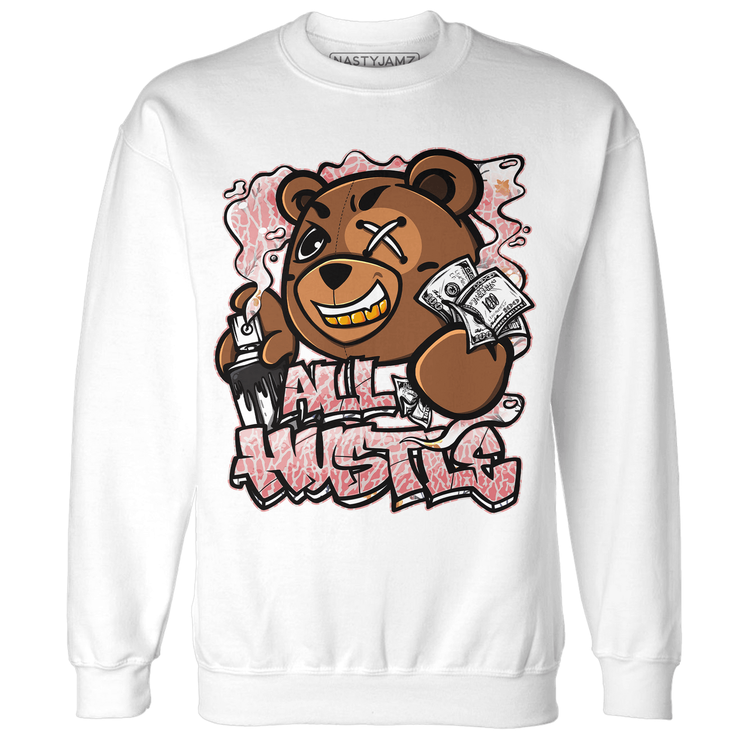 Red Stardust 3s Sweatshirt Match BER Hustle All Day - NastyJamz