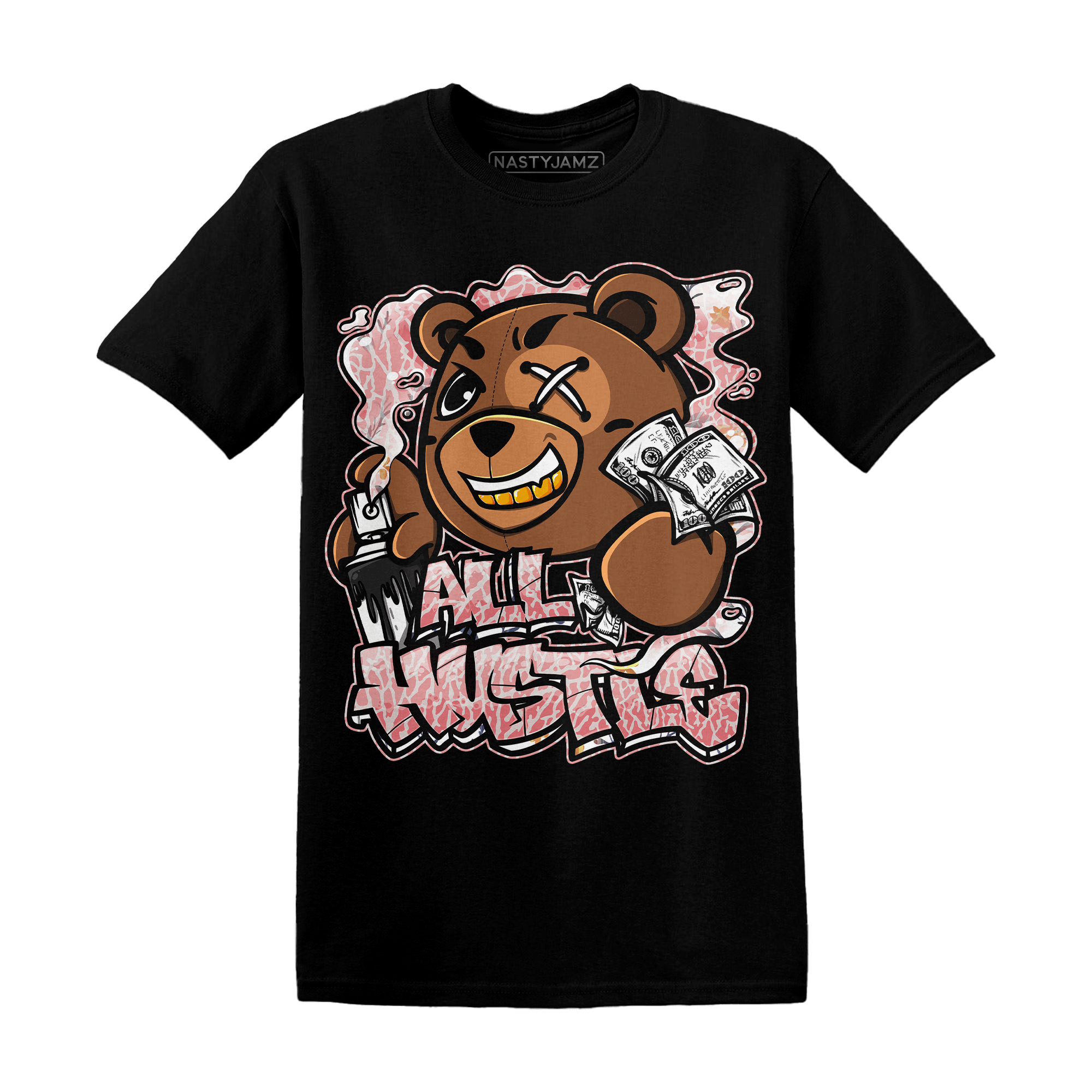 Red Stardust 3s T Shirt Match BER Hustle All Day - NastyJamz