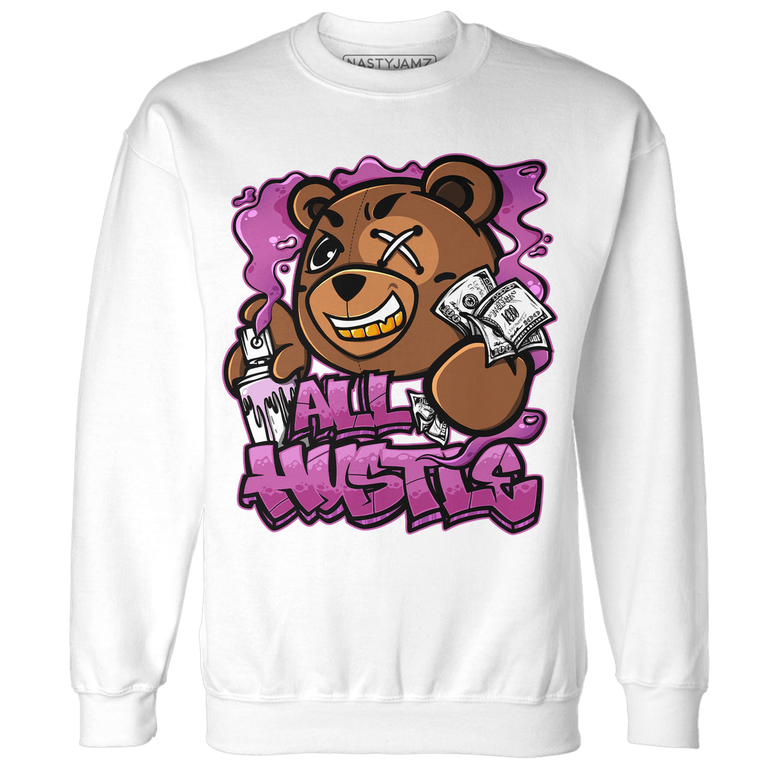 GS Hyper Violet 4s Sweatshirt Match BER Hustle All Day - NastyJamz