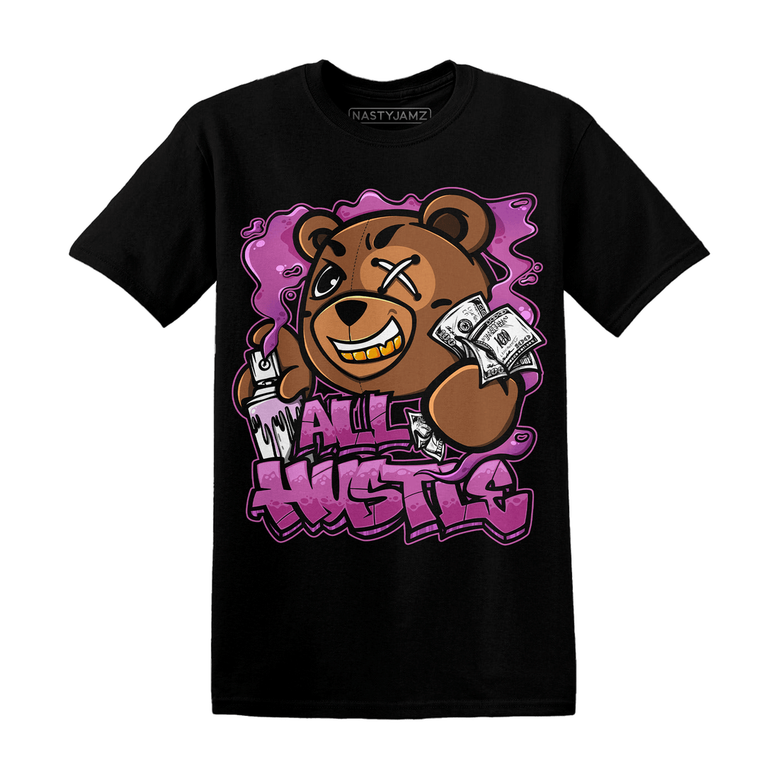 GS Hyper Violet 4s T Shirt Match BER Hustle All Day - NastyJamz
