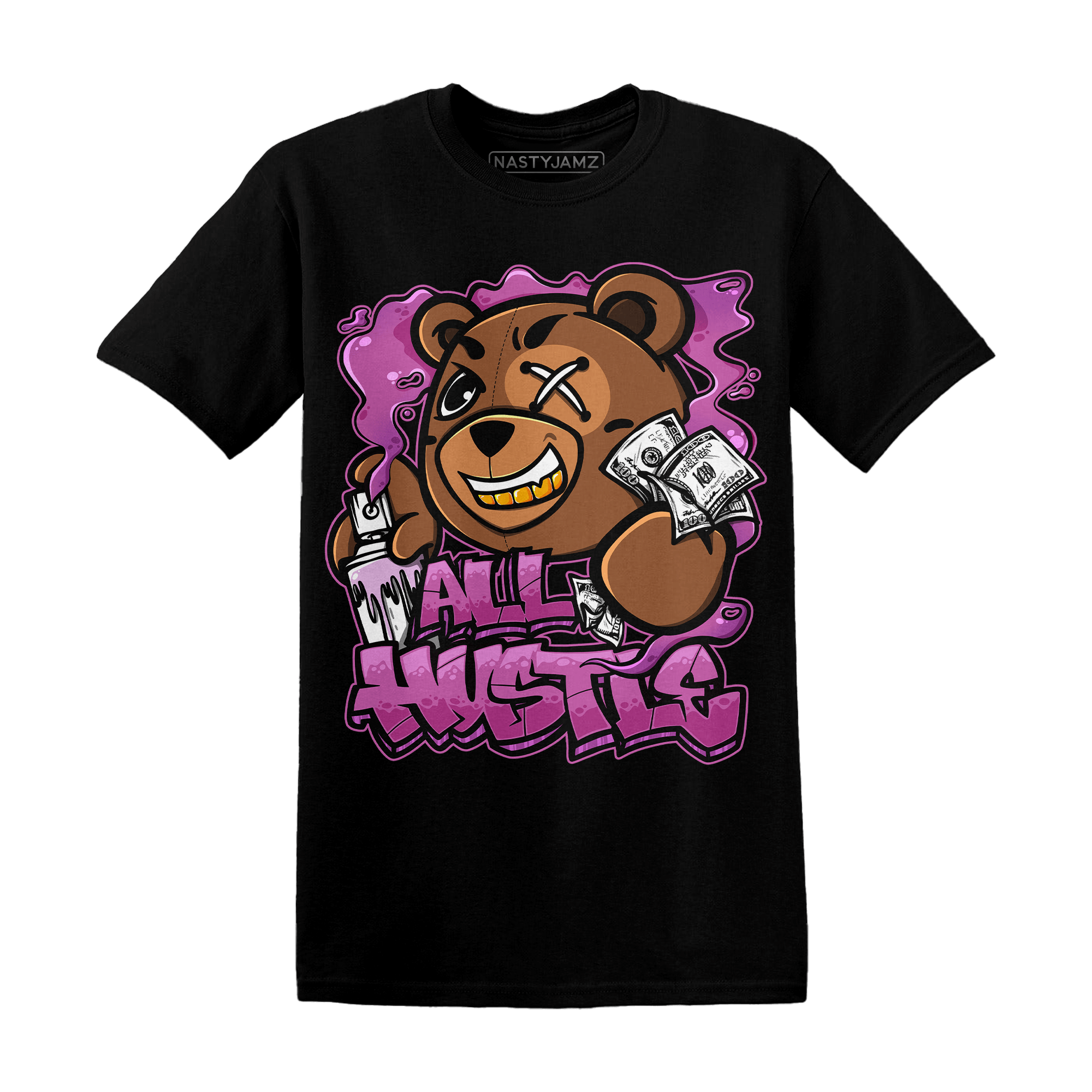 GS Hyper Violet 4s T Shirt Match BER Hustle All Day - NastyJamz