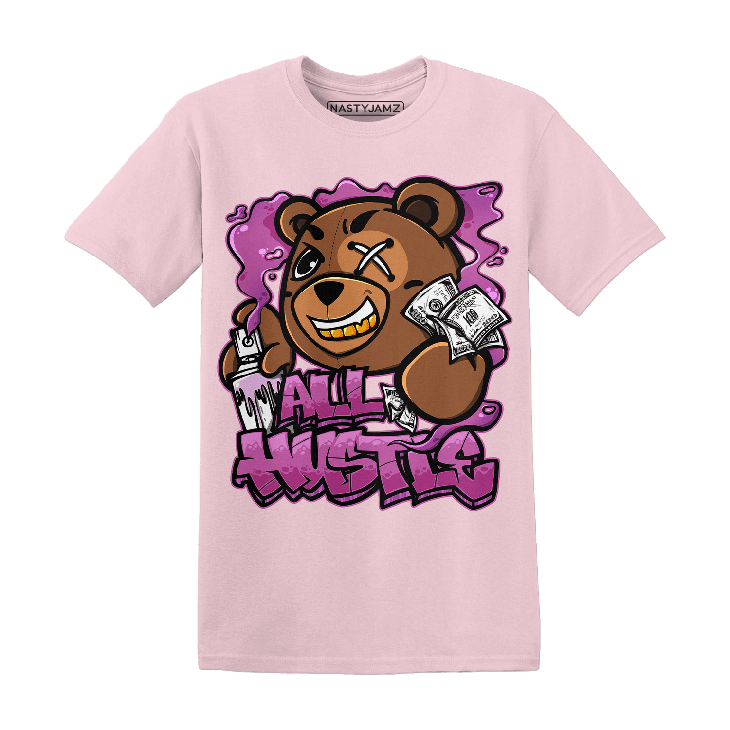 GS Hyper Violet 4s T Shirt Match BER Hustle All Day - NastyJamz