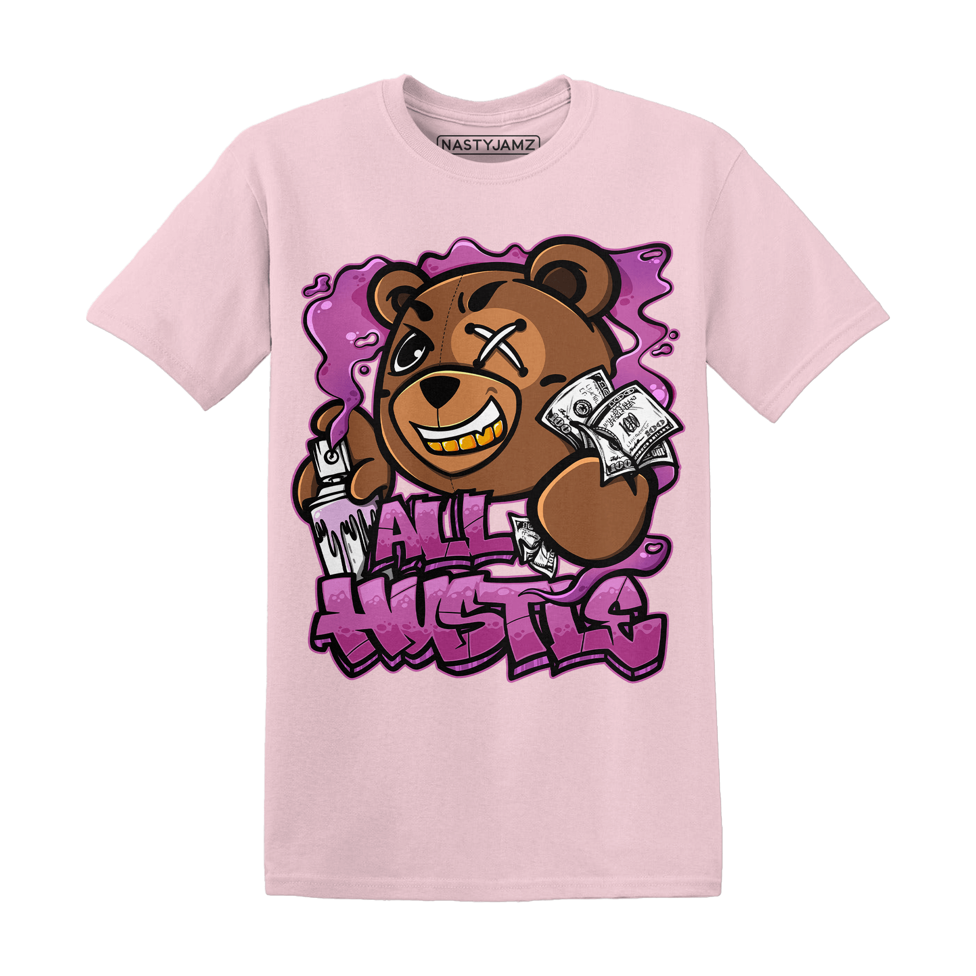 GS Hyper Violet 4s T Shirt Match BER Hustle All Day - NastyJamz