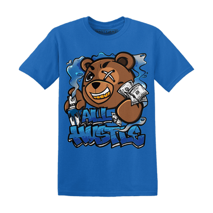 Industrial Blue 4s T Shirt Match BER Hustle All Day - NastyJamz
