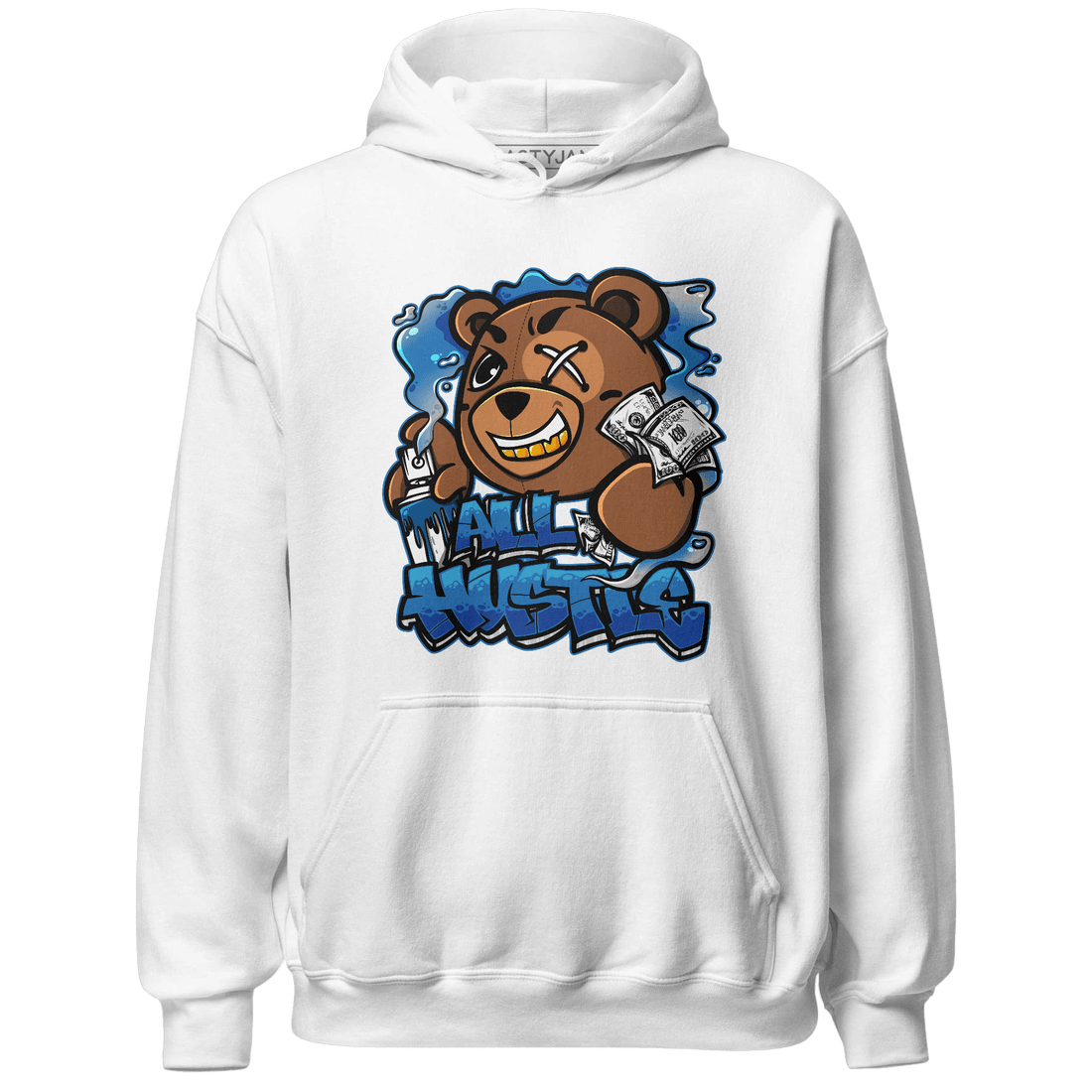 Industrial Blue 4s Hoodie Match BER Hustle All Day - NastyJamz