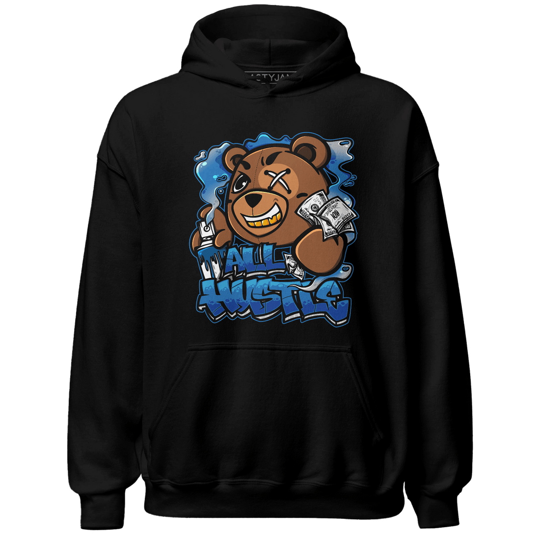 Industrial Blue 4s Hoodie Match BER Hustle All Day - NastyJamz