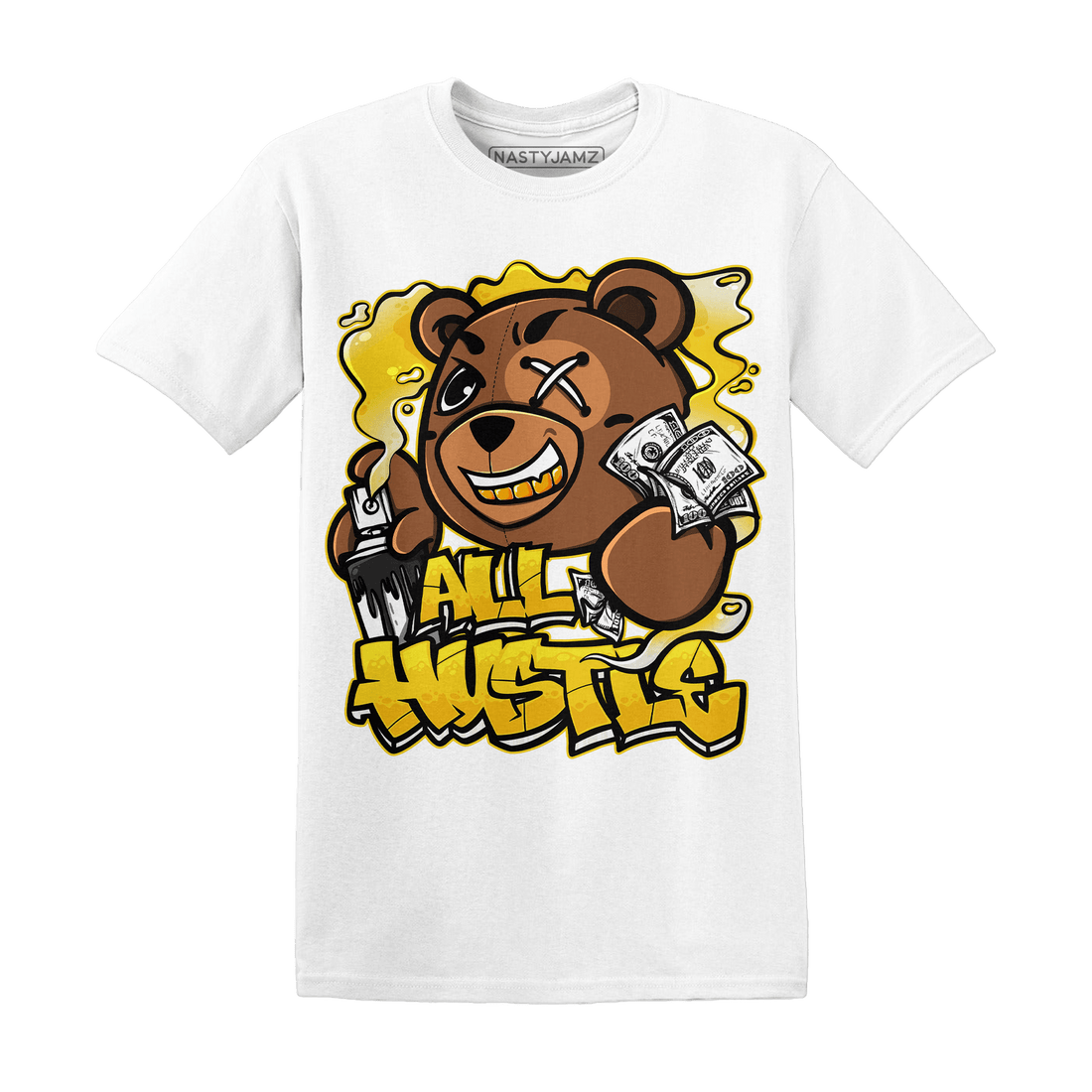 Vivid Sulfur 4s T Shirt Match BER Hustle All Day - NastyJamz