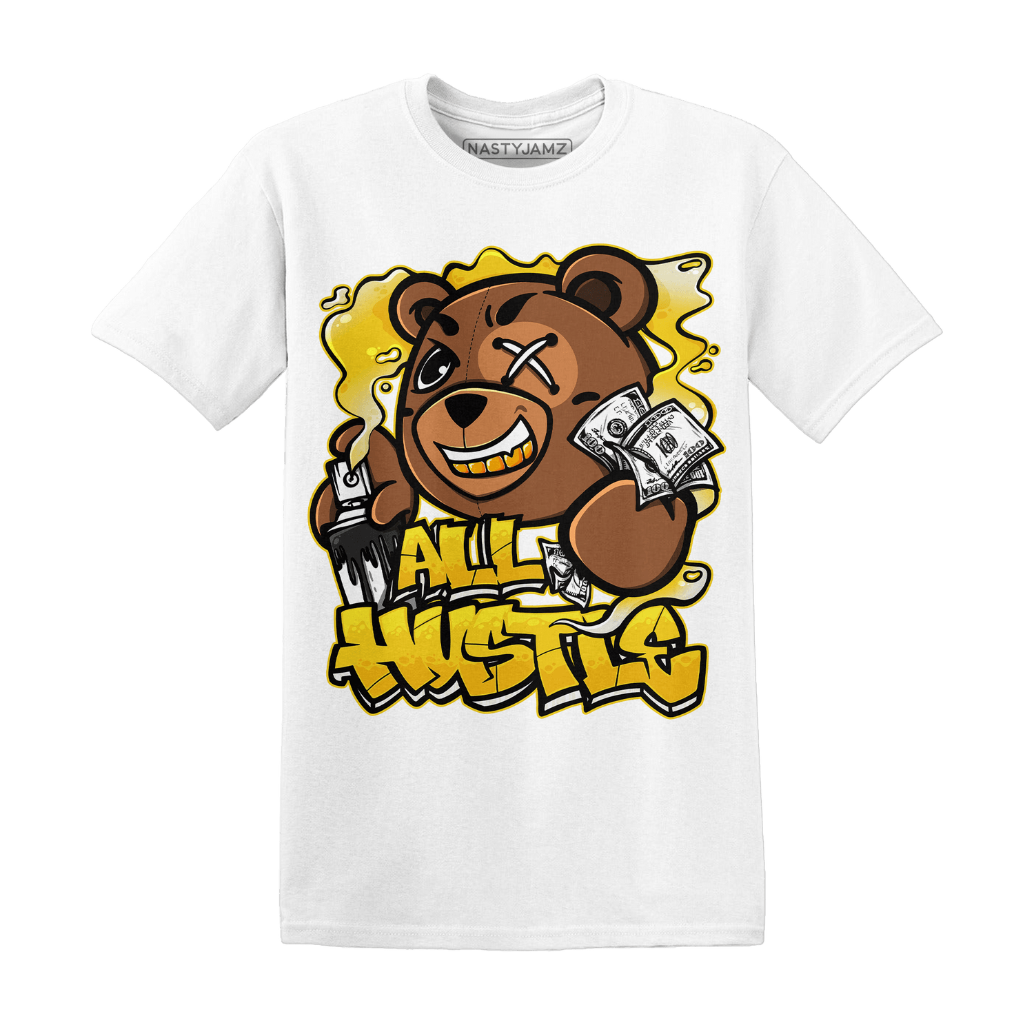 Vivid Sulfur 4s T Shirt Match BER Hustle All Day - NastyJamz