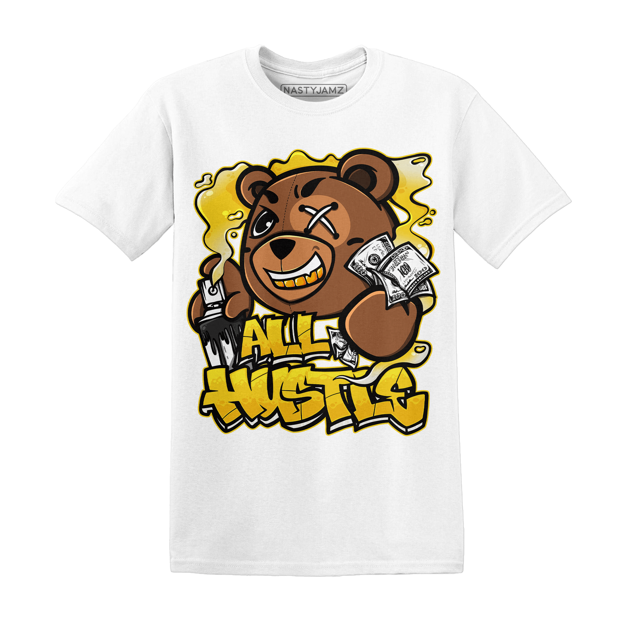 Vivid Sulfur 4s T Shirt Match BER Hustle All Day - NastyJamz
