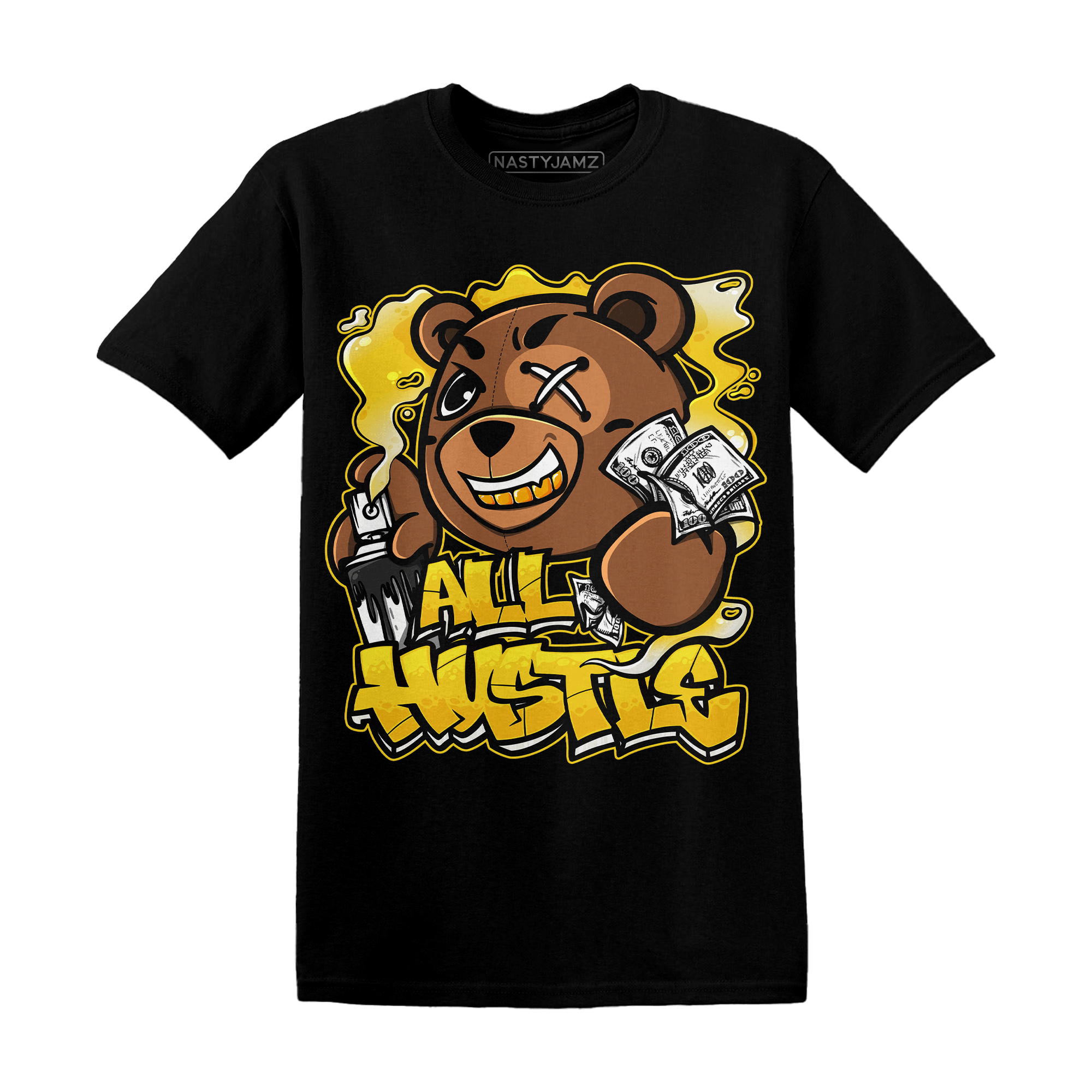 Vivid Sulfur 4s T Shirt Match BER Hustle All Day - NastyJamz