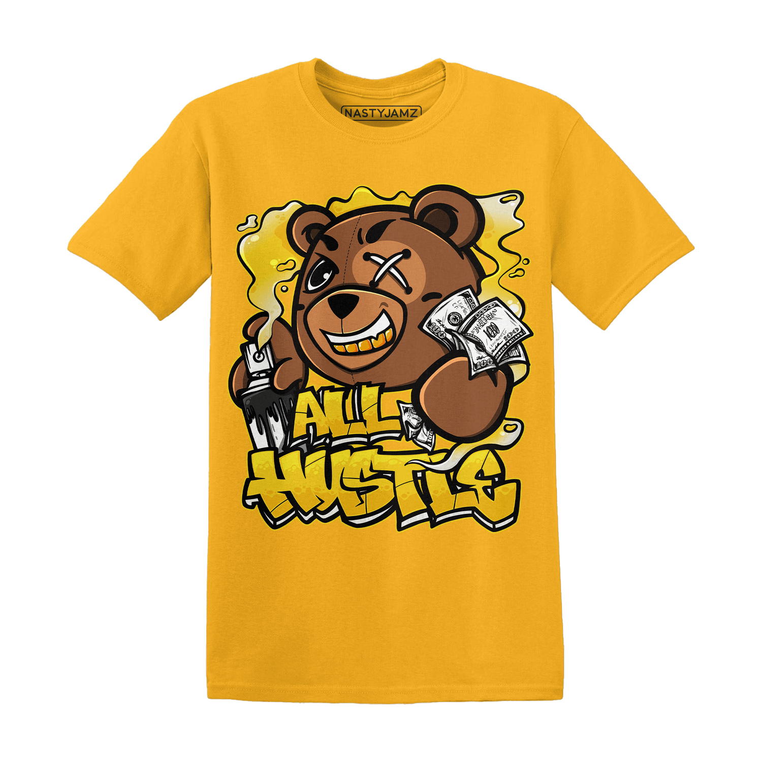 Vivid Sulfur 4s T Shirt Match BER Hustle All Day - NastyJamz