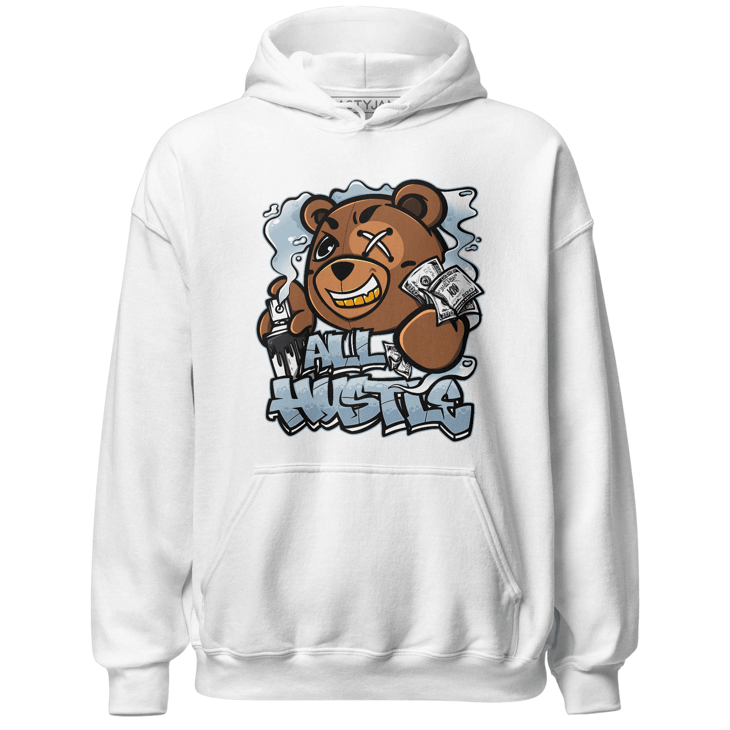 Blue Grey 13s Hoodie Match BER Hustle All Day - NastyJamz