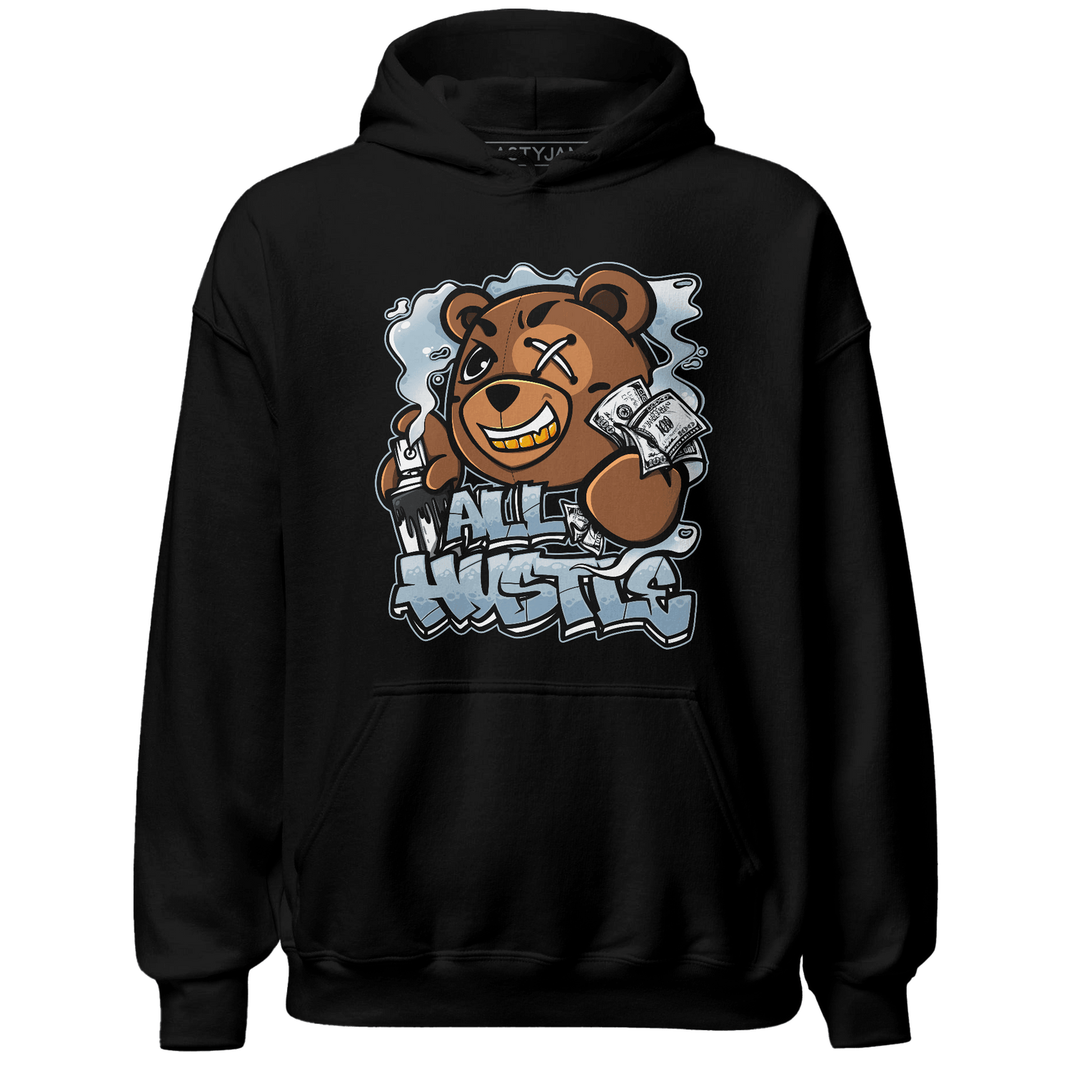 Blue Grey 13s Hoodie Match BER Hustle All Day - NastyJamz