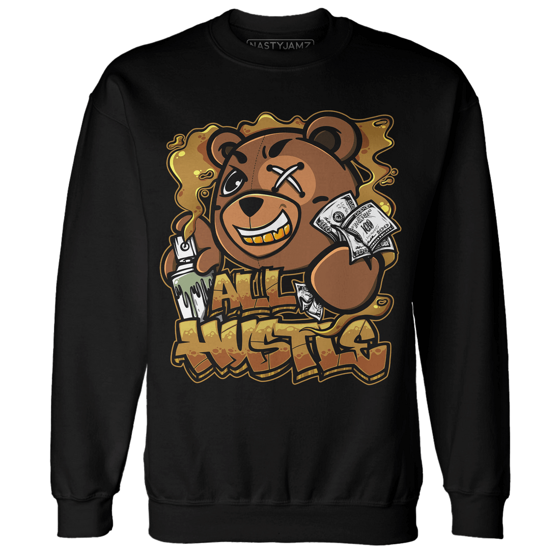 Wheat 13s Sweatshirt Match BER Hustle All Day - NastyJamz
