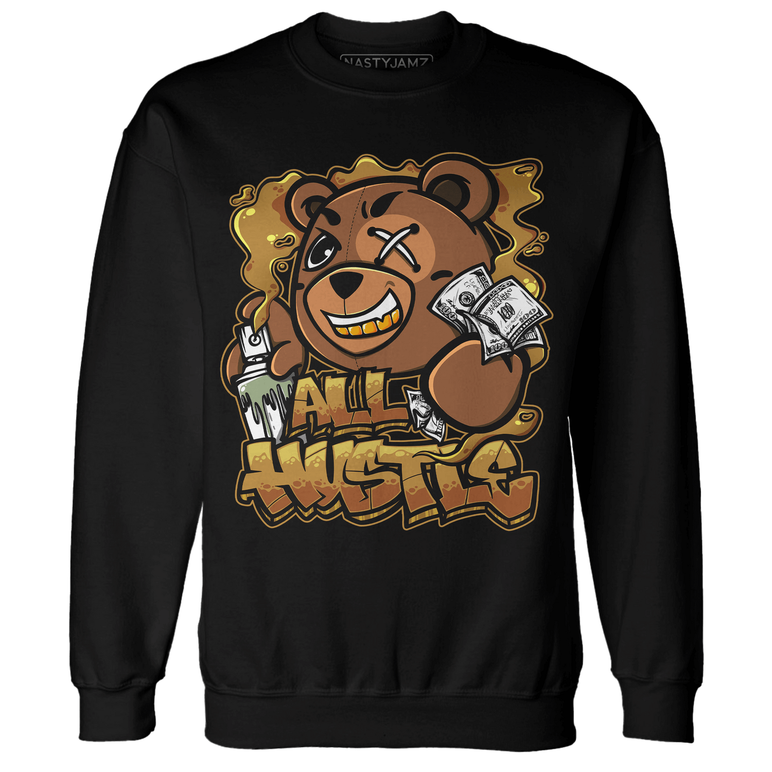 Wheat 13s Sweatshirt Match BER Hustle All Day - NastyJamz