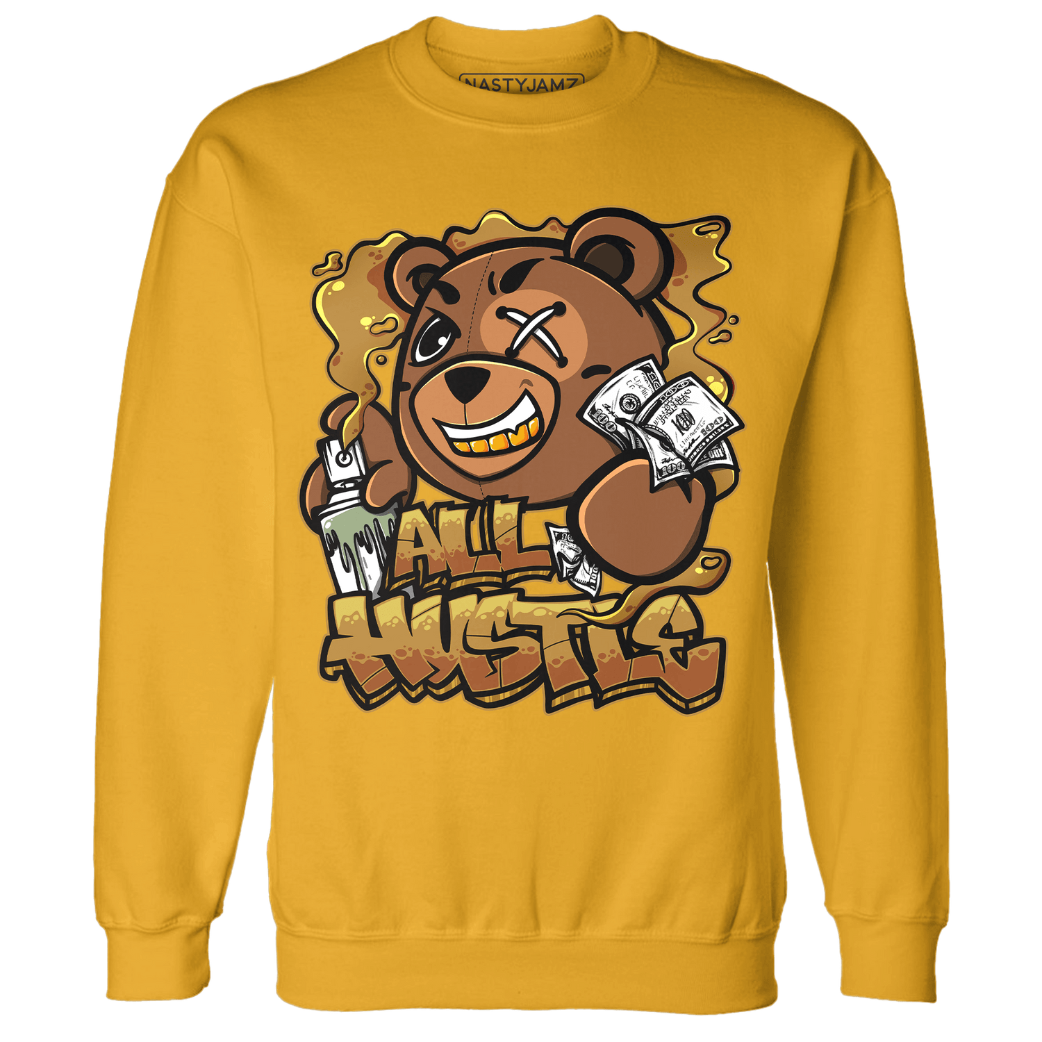 Wheat 13s Sweatshirt Match BER Hustle All Day - NastyJamz