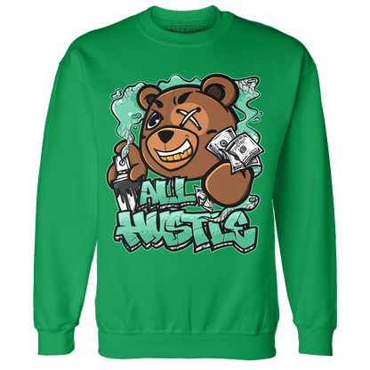 Green Glow 3s Sweatshirt Match BER Hustle All Day - NastyJamz