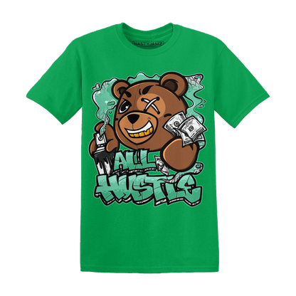 Green Glow 3s T Shirt Match BER Hustle All Day - NastyJamz