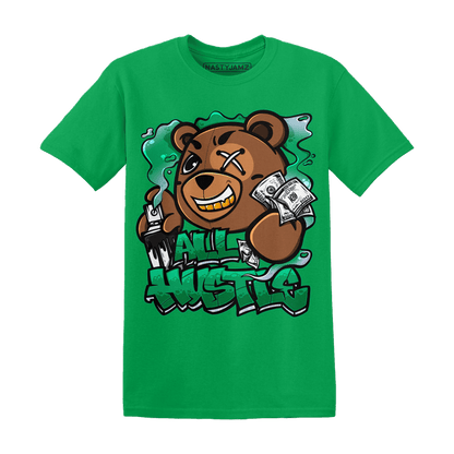 Lucky Green 5s T Shirt Match BER Hustle All Day - NastyJamz