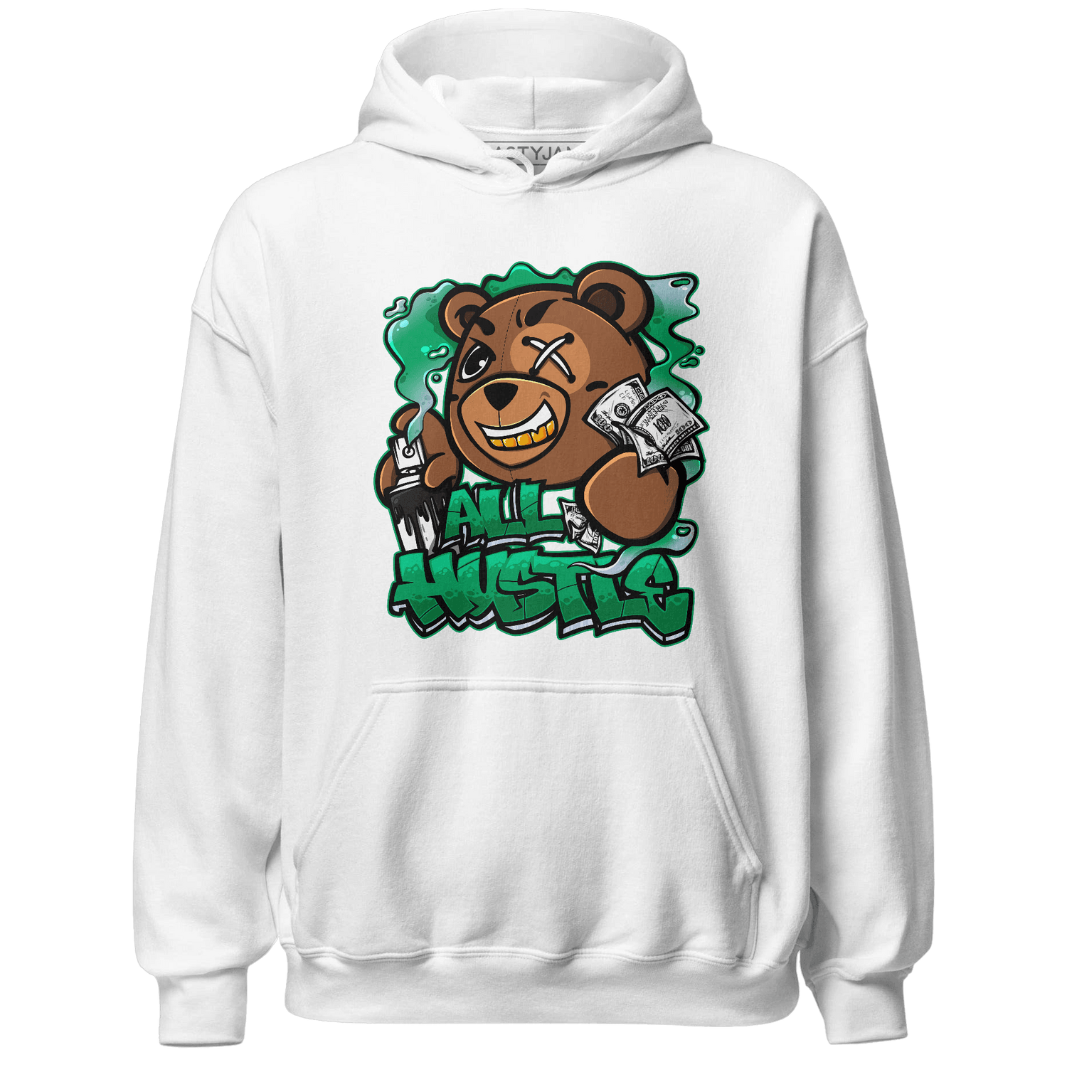 Lucky Green 5s Hoodie Match BER Hustle All Day - NastyJamz